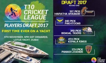 T10 Cricket League Drafts 2017, Players and Teams Details